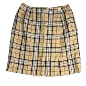 Jones New York True Wrap Mini Skirt Womens 8 Plaid Schoolgirl Preppy Scholar